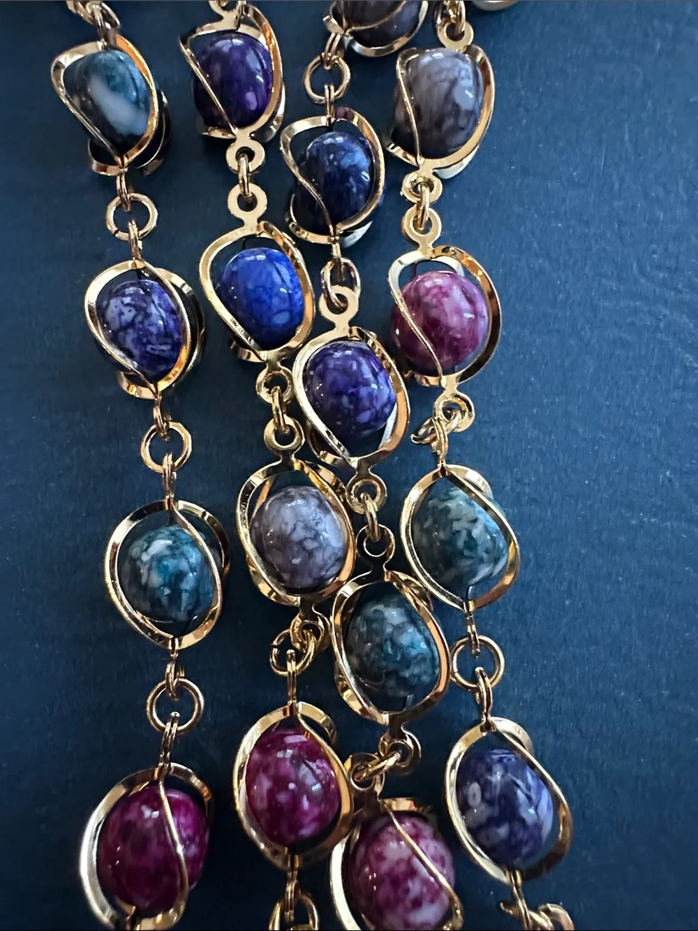 Vintage Semi Precious Gemstone Necklace
